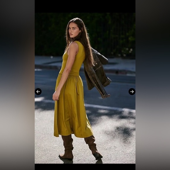 NWOT free people Pepita Midi dress - Picture 2 of 16